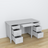 Houten bureau 6S Scandi grijs