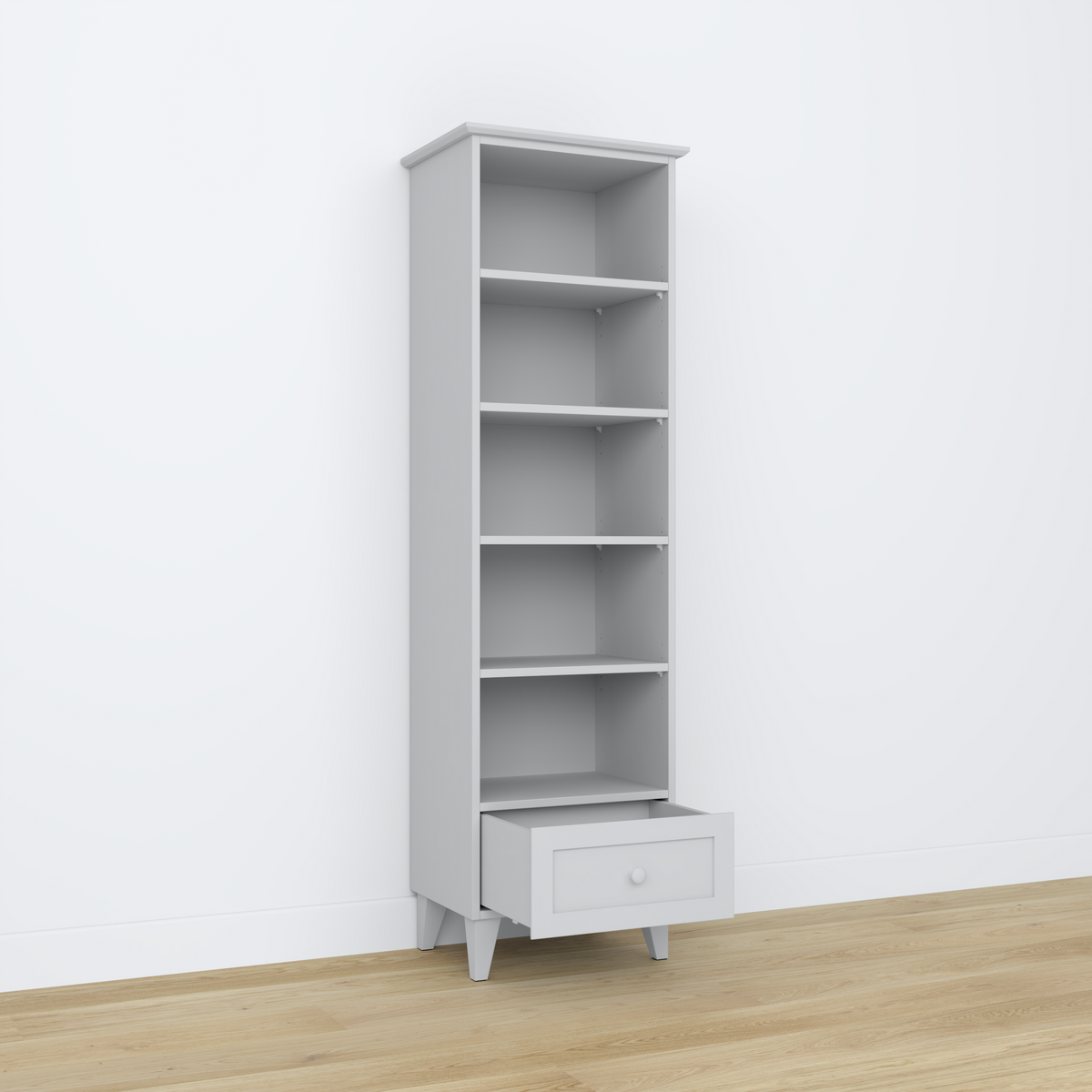 Houten boekenkast 1S 57 Scandi grijs