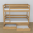 Oak Bunk Bed Natural Oak with Drawer – Dimensions and Diagram, Nizio