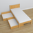 Nizio pine slatted base for bed with drawer – durable support base