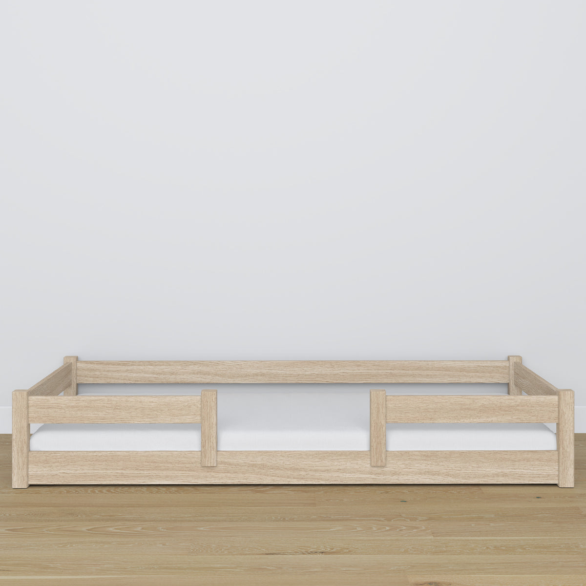 Oak low bed N01 oak bleached