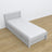 Bed met lade houten grijs – afmetingen en schema, Nizio Home