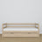 Bleached oak sofa bed with mattress drawer made of oak – dimensions, Nizio