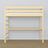 Loft bed clear pine wooden – top view of the sleeping area, Nizio