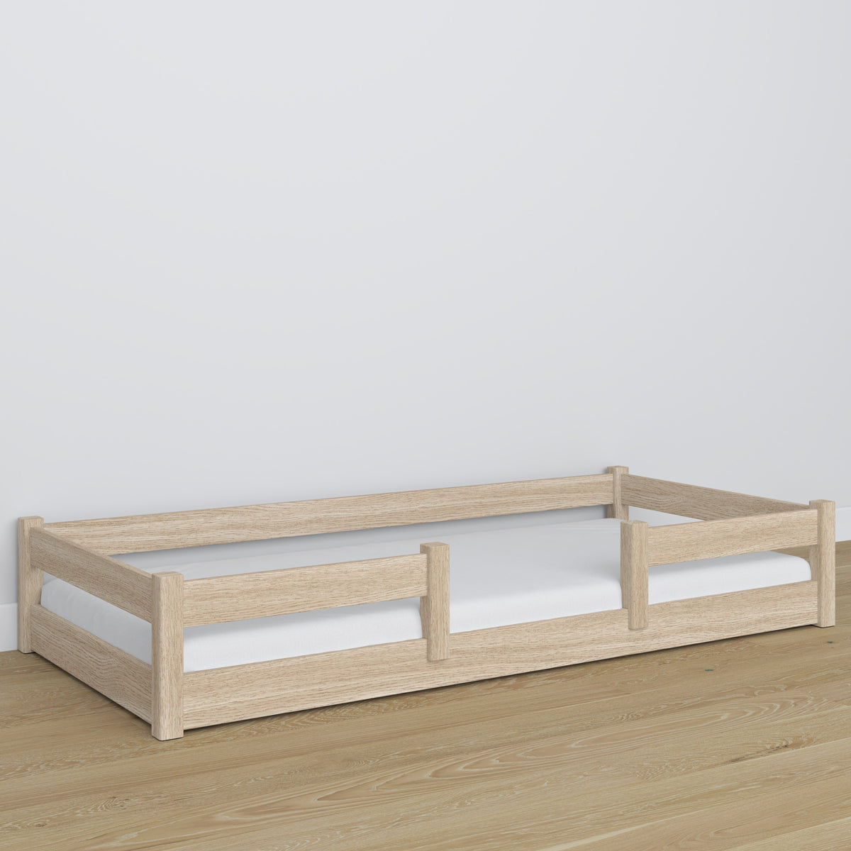 Oak low bed N01 oak bleached