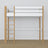 Hoogslaper wit-eiken – ladder en bedhek houten, Nizio Home