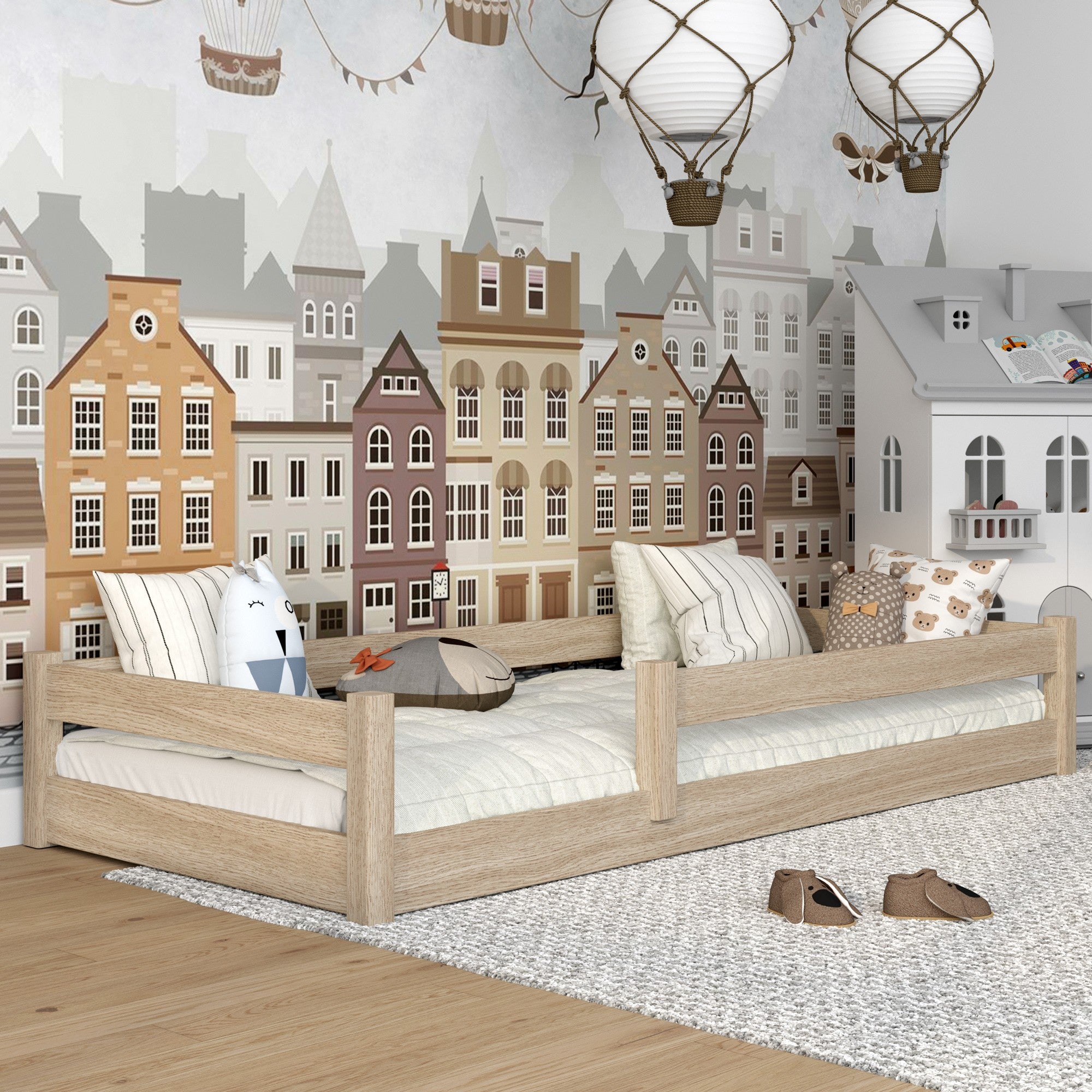 Oak low bed N02 oak bleached
