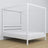 Tweepersoonsbed wit met hemelbed – decoratief frame houten, scandi