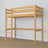 Lit mezzanine pin naturel dans la chambre d'enfant – décoration scandinave, en bois