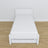 Lit blanc – tiroir na matelas, détails en bois, Nizio Home