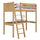 Lit mezzanine avec bureau en chêne chêne naturel – chambre d'enfant, scandinave Nizio