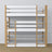 3-verdiepingen bed wit met eiken – ladder en veiligheidsrails, houten