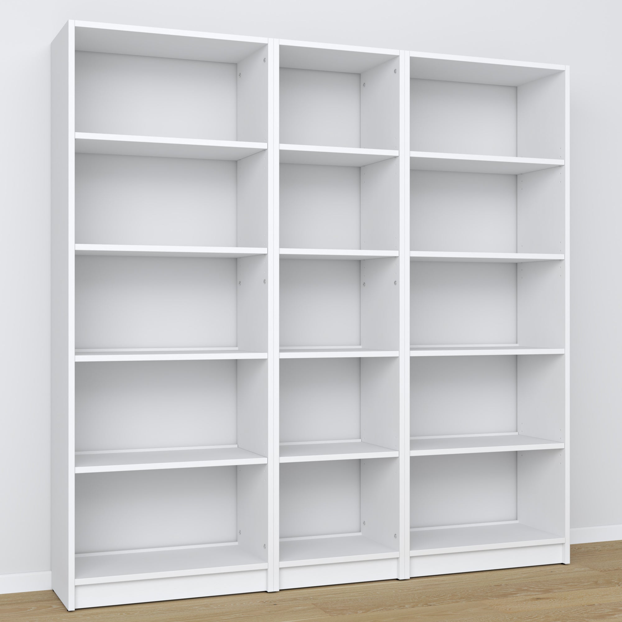 Bookcase wooden white – dimensions and diagram, Nizio Home