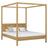 Eiken tweepersoonsbed met hemelbed naturel eiken – slaapkamer, Scandinavische stijl