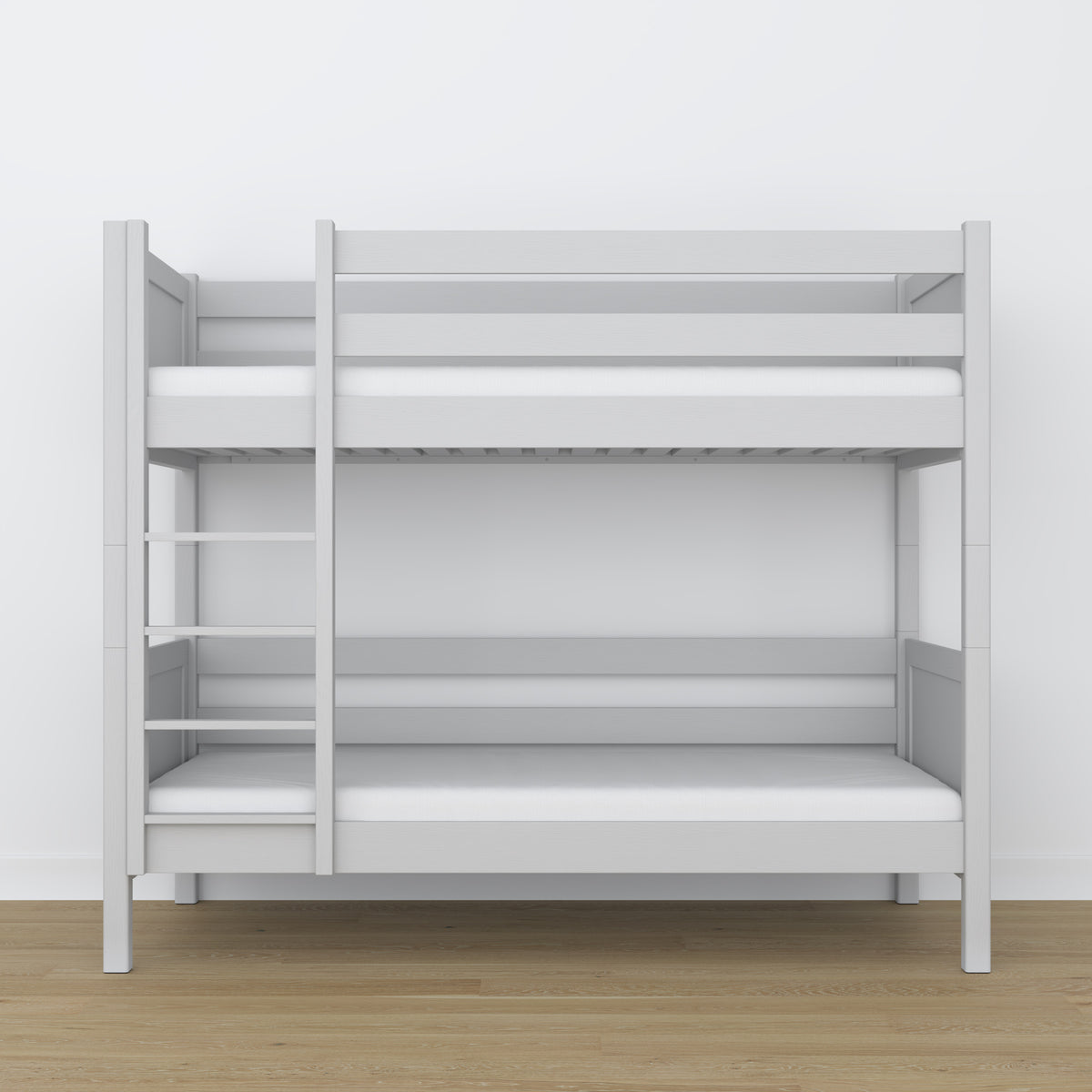 Stapelbed grijs van hout – zijaanzicht, Nizio Home