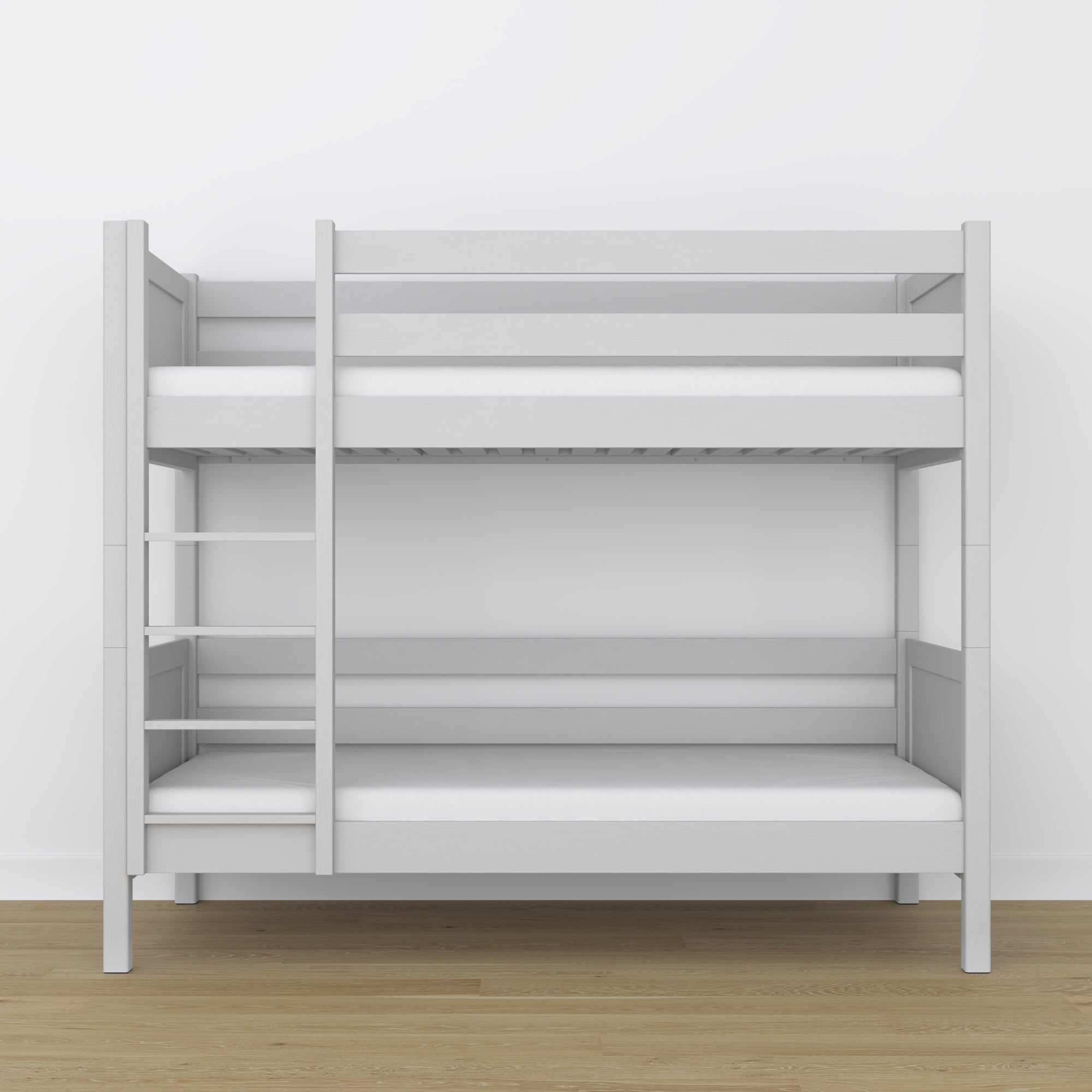 Stapelbed grijs van hout – zijaanzicht, Nizio Home