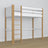 Hoogslaperbed wit-eiken van hout – afmetingen en schema, Nizio