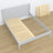 Tweepersoonsbed houten grijs – afmetingen en schema, Nizio Home