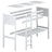 Loft bed with desk grey wooden – dimensions, Nizio Home