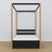 Bed zwart-eiken met hemel – lade open, houten, Nizio Home