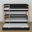 Black and Oak Wooden Bunk Bed – Dimensions and Diagram with Mattress Drawer