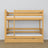 Stapelbed naturel grenen met matraslade – bedhek, houten, Nizio Home