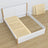 Tweepersoonsbed wit met eiken van hout – afmetingen en schema, Nizio Home