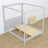 Hemelbed grijs van hout – zijaanzicht, scandinavische stijl