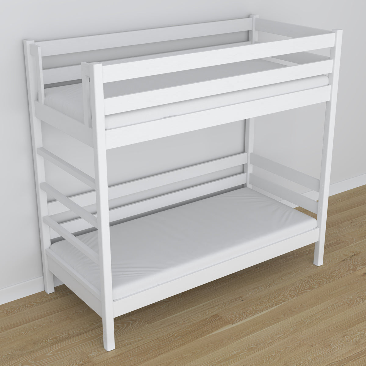 Stapelbed wit van hout – afmetingen en schema, Nizio