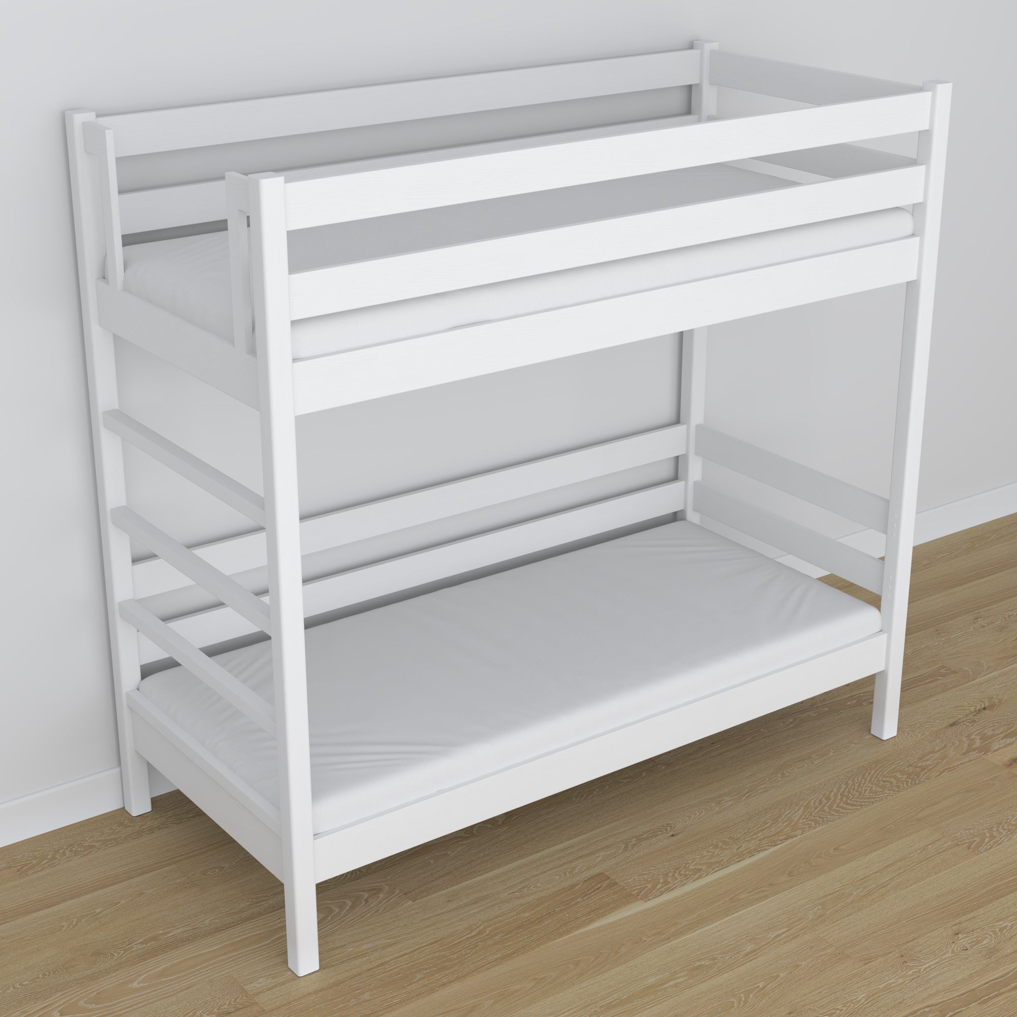 Stapelbed wit van hout – afmetingen en schema, Nizio