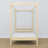 Hemelbed houten transparant grenen – close-up op hemel en hoofdeinde
