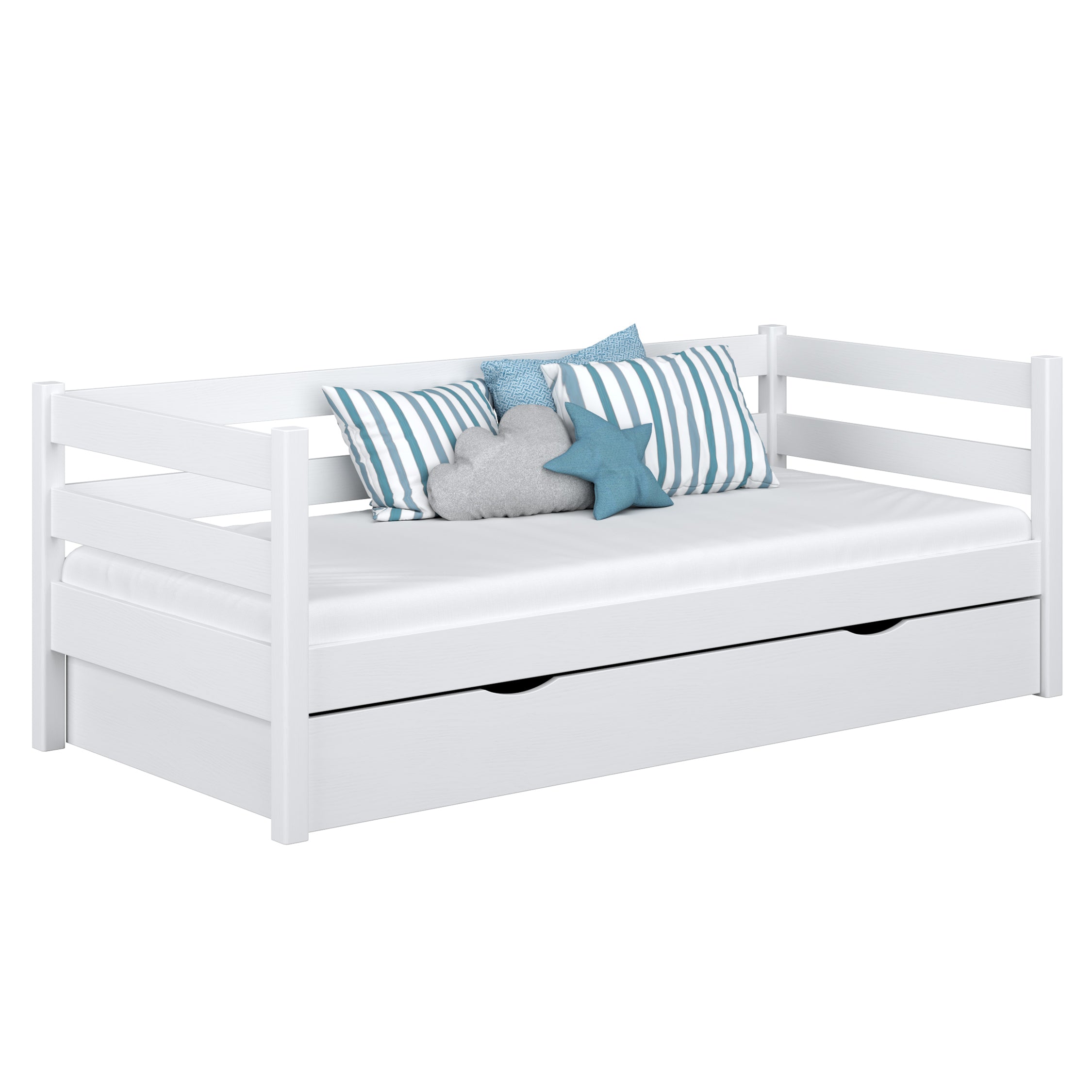 Slaapbank met lade N01 houten in kleur op maat RAL/NCS – massief hout, Nizio