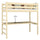 Lit mezzanine avec bureau en bois pin incolore – chambre d'enfant, scandinave Nizio