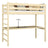Clear Pine Wooden Loft Bed with Desk – Children’s Room, Scandi Nizio
