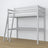 Grey Wooden Loft Bed with Desk – Frame and Slats, Nizio