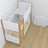 Lit superposé avec tiroir blanc-chêne en bois – design scandinave, Nizio