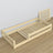 Wooden low bed N02 clear pine