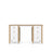 Houten bureau 6S Scandi wit / natuurlijk eiken