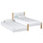 Bed met matraslade houten wit-eiken – kinderkamer, scandi Nizio