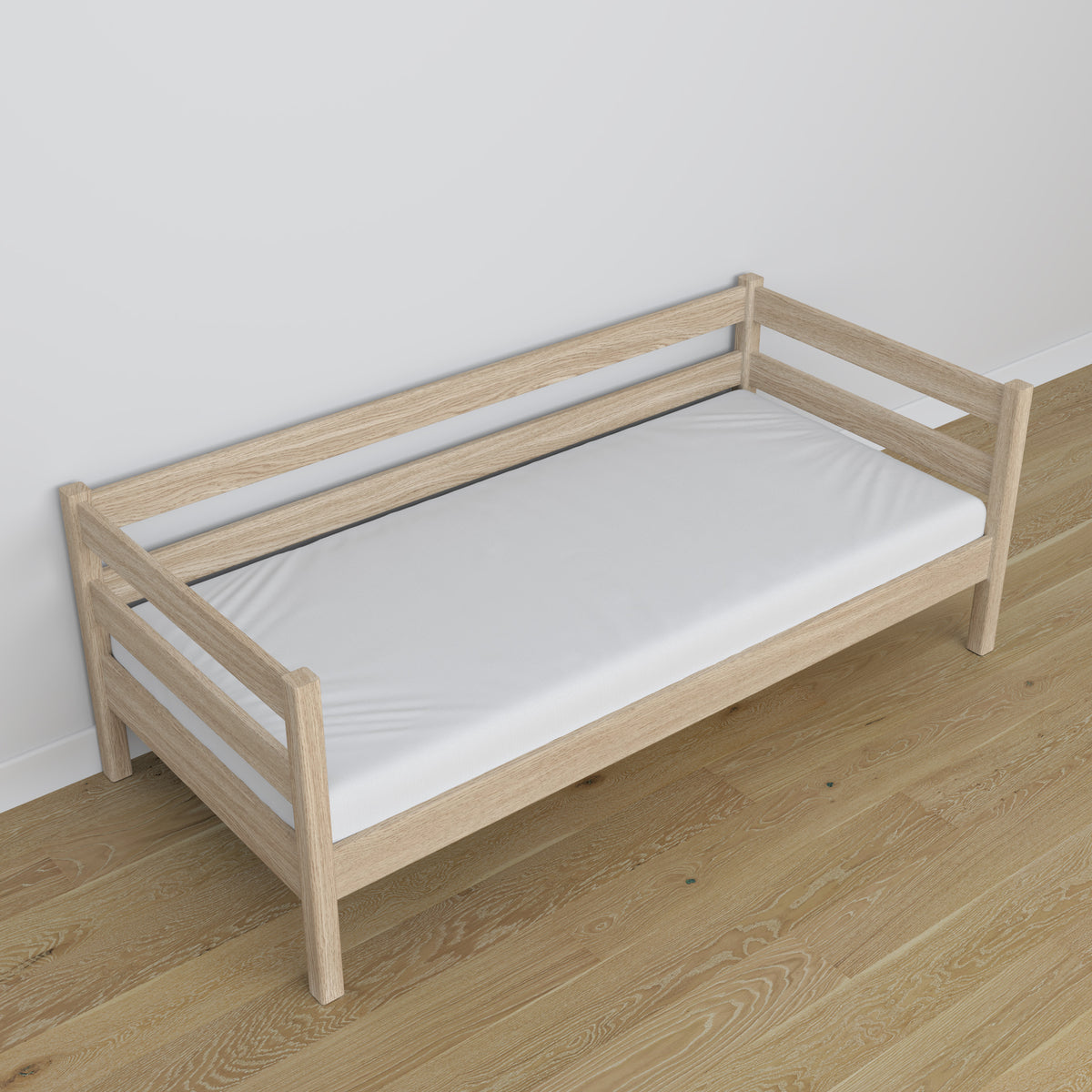 Sofabed gewit eiken van eiken – afmetingen en schema, Nizio