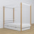 Lit blanc-chêne avec baldaquin – tiroir na dodatkowy matelas, en bois