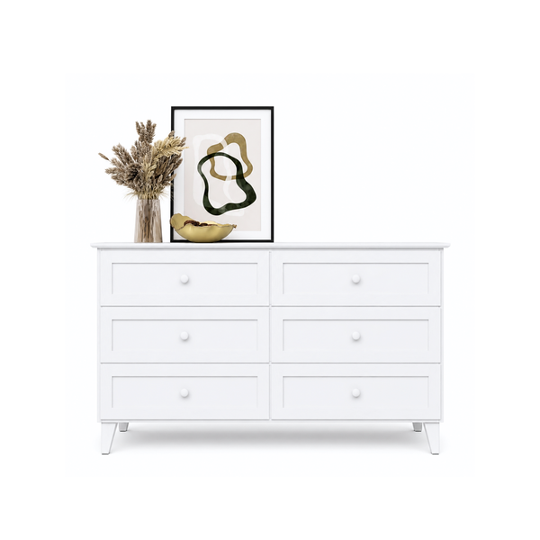 Wooden chest of drawers 6S 154 Scandi white