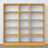 Bookcase natural pine – wooden joints, close-up of workmanship quality
