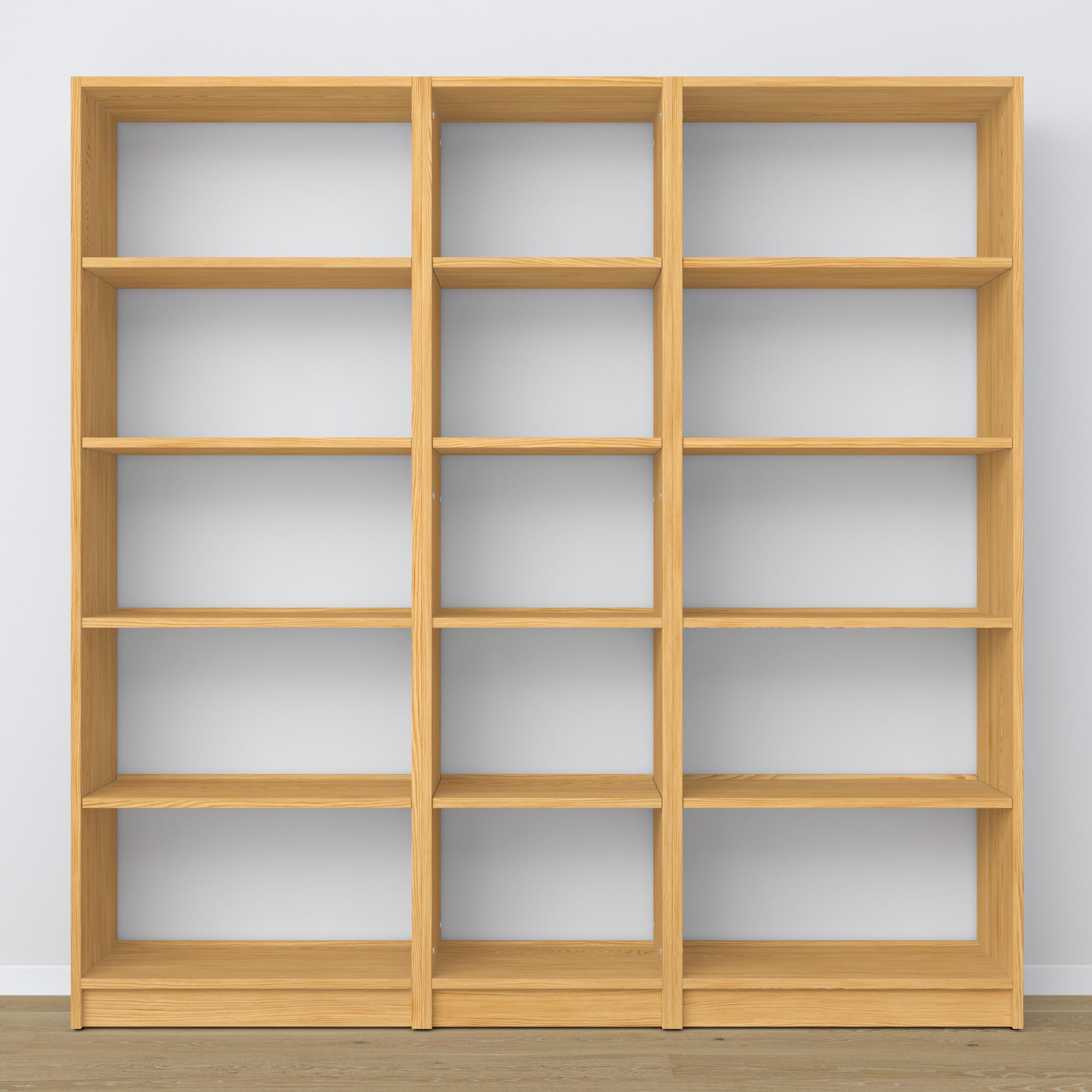 Bookcase natural pine – wooden joints, close-up of workmanship quality