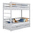 Stapelbed met lade houten grijs – kinderkamer, massief hout, scandi
