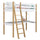 Lit mezzanine avec bureau en bois blanc-chêne – chambre d'enfant, scandinave Nizio