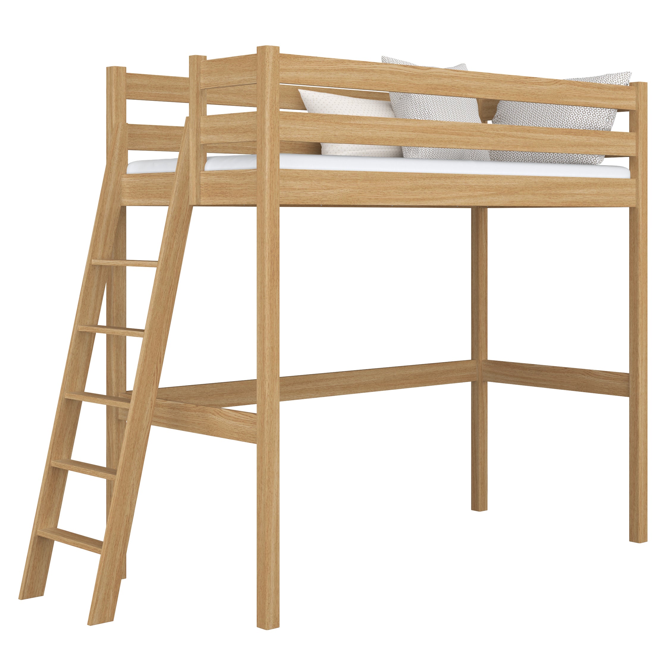 Hoogslaper eikenhout naturel eiken – kinderkamer, massief hout, scandi stijl