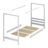 Łóżko pojedyncze z baldachimem i szufladą na materac N01 sosna naturalna – widok z innej perspektywy, polskie meble