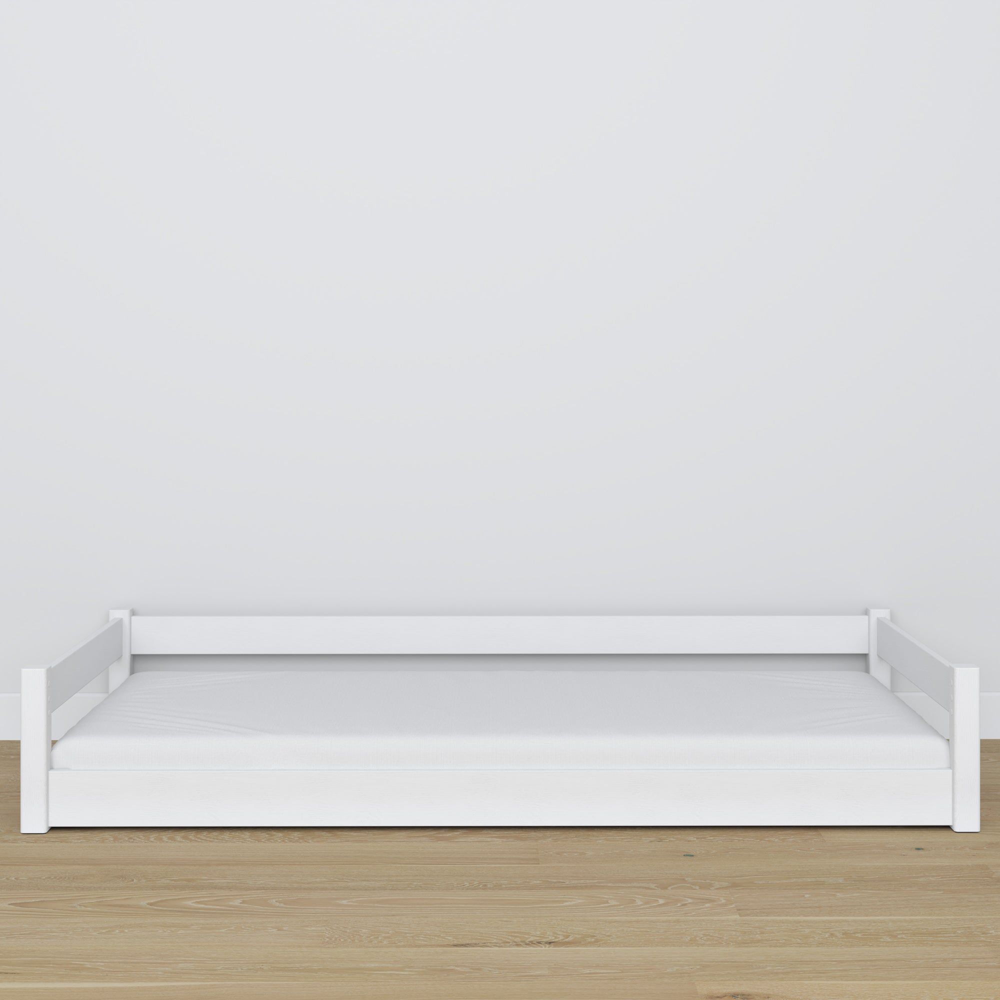 Wooden low bed N02 white