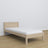 Lit simple en chêne chêne blanchi – détails des assemblages et du bois, Nizio Home